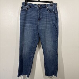 LOFT Women's Straight Leg Jeans in Blue